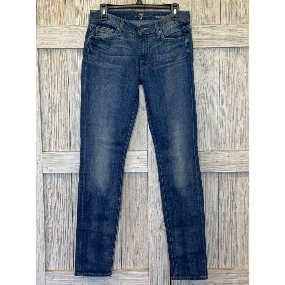 7 For All Mankind Jeans Women's 28 Roseanne Ankle JeansDark Blue Stretch Denim